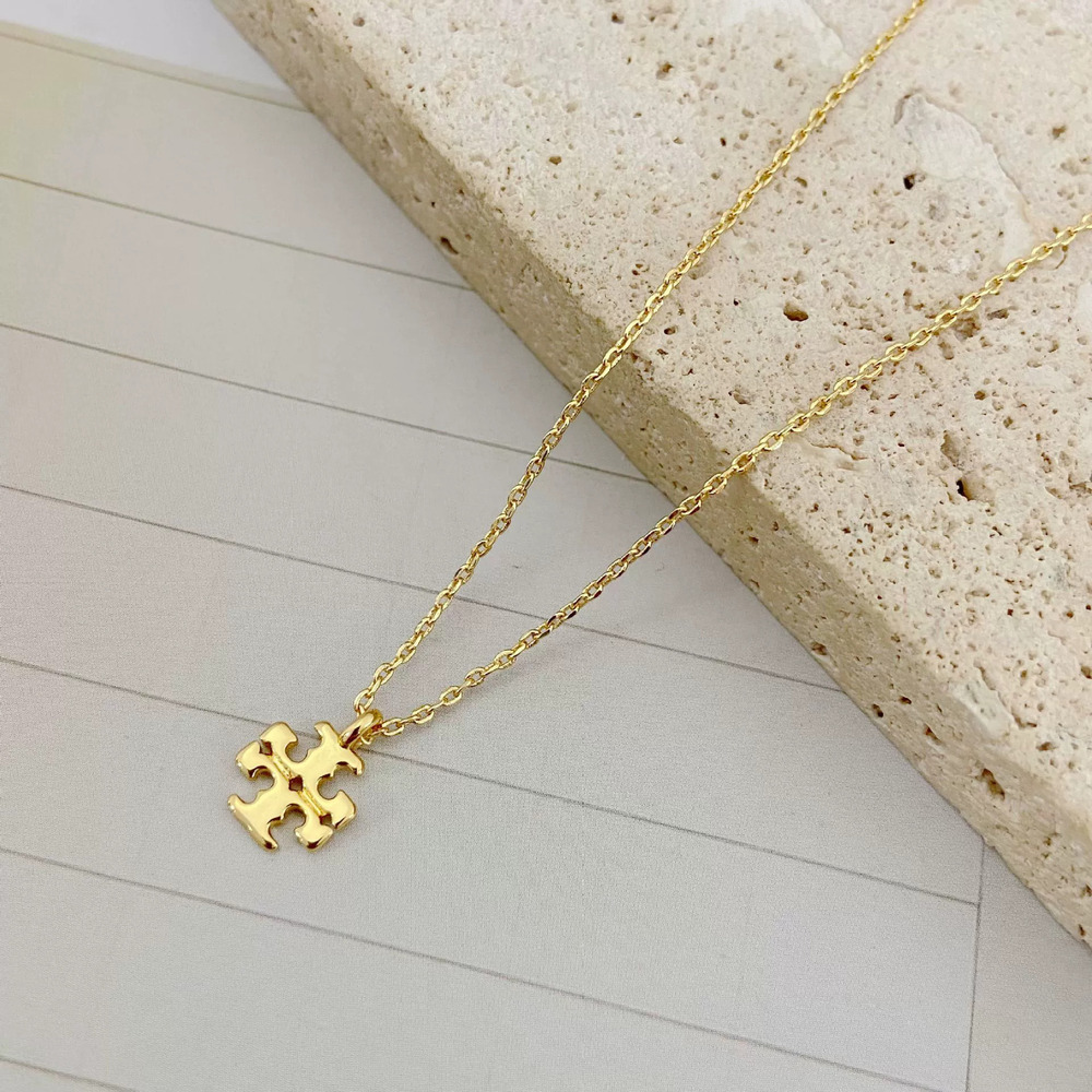 Tory Burch Metal Alphabet Necklace for